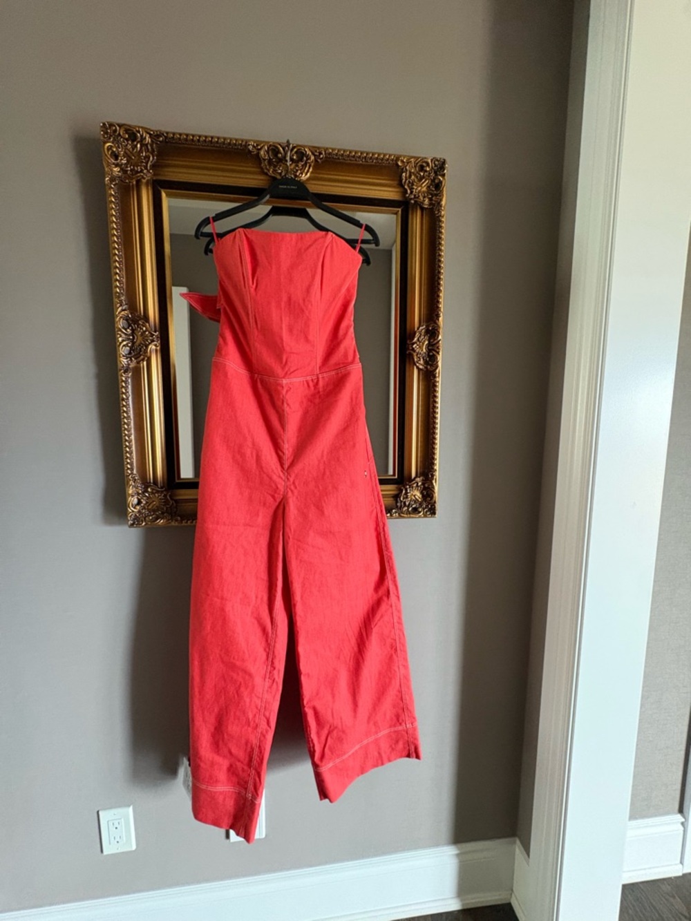 Jijil Coral Strapless Denim Wide-Leg Jumpsuit